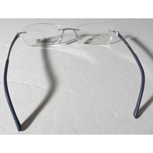 Silhouette Rimless Eyeglasses Frames Only Blue Arms 4496 40 52-17 130 5452 6059 - Picture 4 of 12
